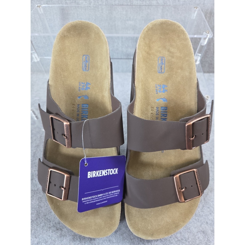 Birkenstock Arizona Soft Footbed Sandals 44 Mens 11 Mocha Slides Slip On NEW